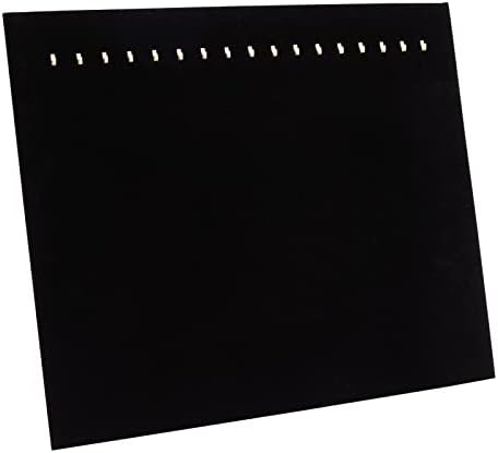2 Pack Black Velvet Jewelry Display Boards with Hooks