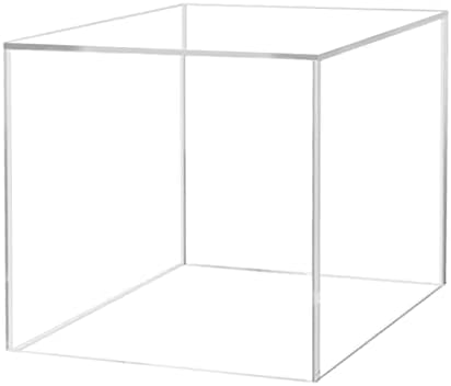 9 Inch Acrylic Display Riser Box No Lid Clear Square Jewelry Box Storage Platform