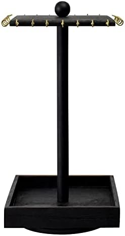 Ikee Design Wooden Rotating Jewelry Display Tower