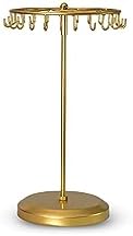 Bosmimeo Rotating Necklace Holder with 23 Hooks and Round Base
