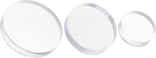 Fingerinspire 3 Sizes Clear Acrylic Display Bases for Jewelry Photography Props