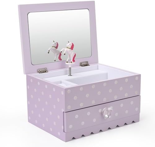 Art Lins Bella Unicorn Musical Jewelry Box Purple