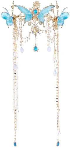 Fairy Elf Crown with Butterfly Wings for Women