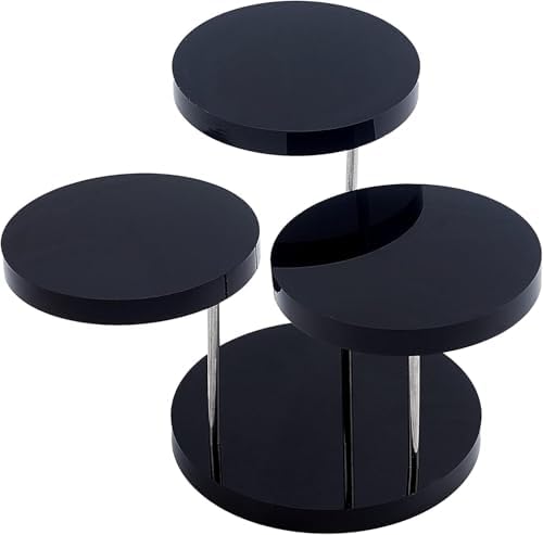 Fingerinspire 3 Tier Black Acrylic Jewelry Display Stand