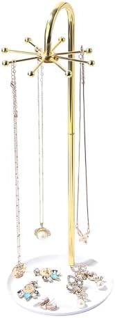 Rotating Necklace Display Stand with 8 Hooks