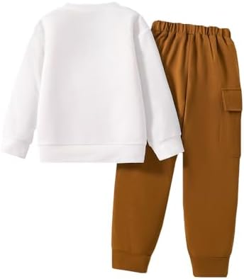 Toddler Boys Letter Print Sweatshirt Sweatpants Set