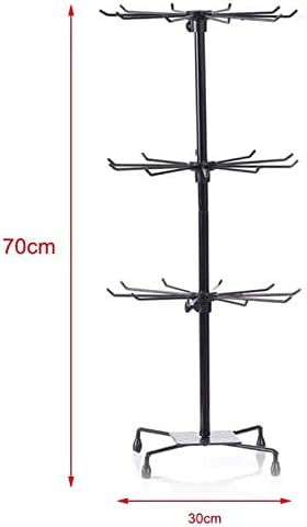 HomeToDou 3 Tier Rotating Jewelry Display Stand with Hooks