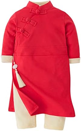 LXKIKMM Baby Girl New Year Red Romper Costume