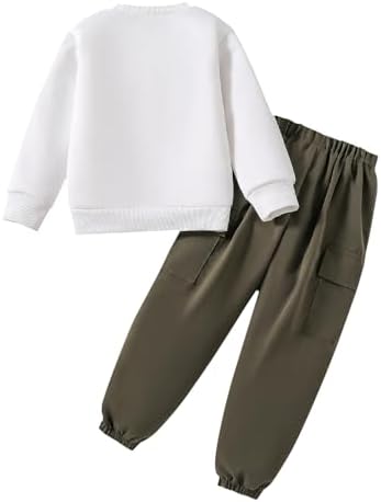 Toddler Boys Style Pants Set with Letter Print