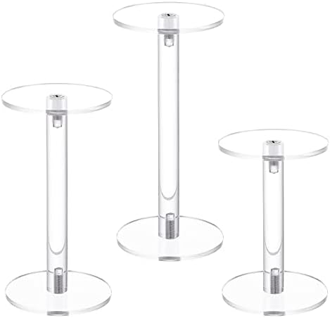 HESIN Acrylic Jewelry Display Riser Set of 3 for Home Decor