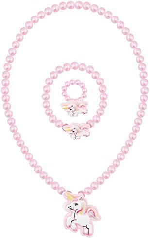 RR Round Rich Design Kids Musical Jewelry Box with Drawer and Unicorn Set - Pink