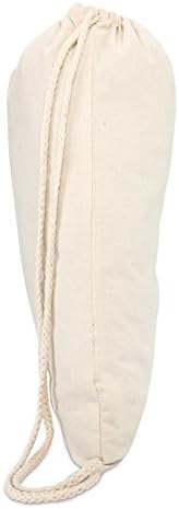 DALIX Canvas Drawstring Backpack 12 Pack Natural