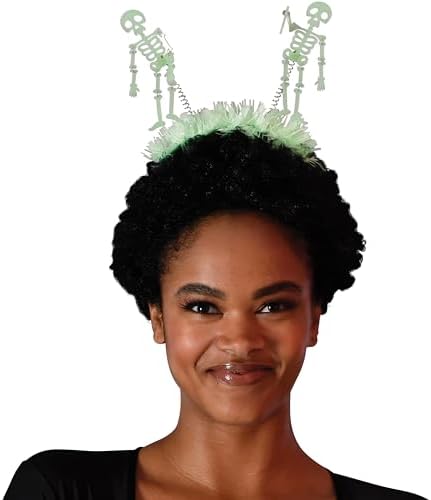 Light Green Dangling Glow Skeleton Headbopper - 1 Pc