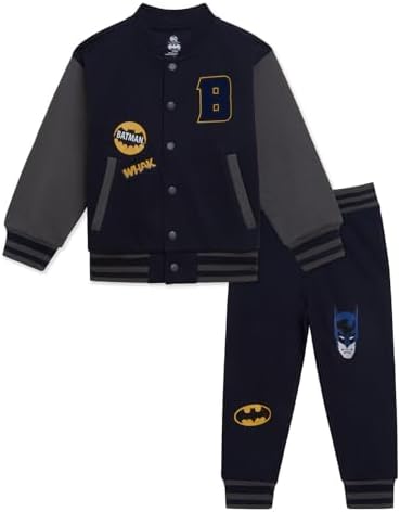DC Comics Fleece Bomber Jacket and Jogger Pants Kids Set