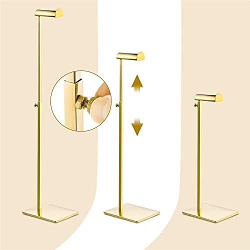 Gold Set of 2 Adjustable Height Purse Display Stand
