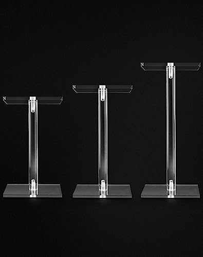 QWORK Square Acrylic Display Stand 2 Sets 3 Each