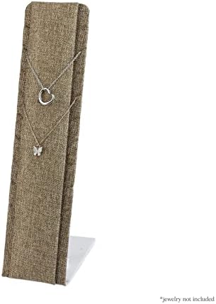 Novel Box 2 Pack Burlap Jewelry Display Stands