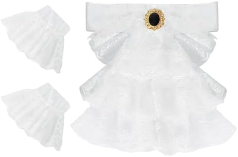 Victorian Lace Jabot and Cuffs Set for Costume Parties