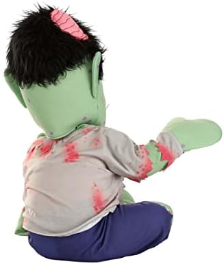 Zombie Baby Boy Costume with Mitts and Torn Fabric Graphics