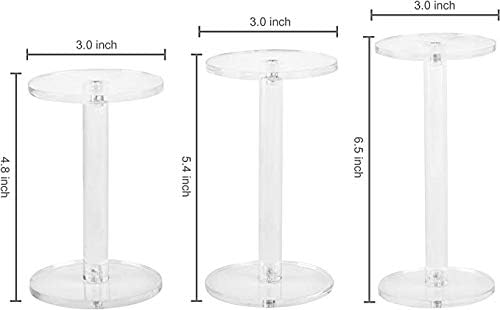 HESIN Acrylic Jewelry Display Riser Set of 3 for Home Decor