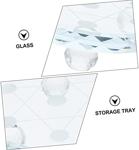 Happyyami Glass Seven-Star Crystal Display Tray for Jewelry Home Decor