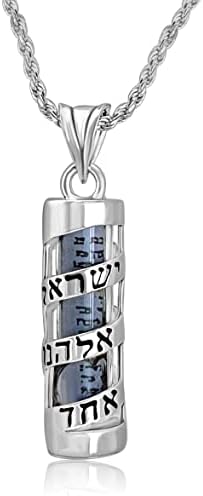 NanoStyle Mezuzah Necklace 20 Inch Sterling Silver Chain