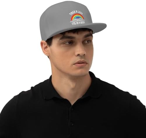 Take A Look Its In A Book Trucker Hat Fashion Flat Bill Adjustable Baseball Cap