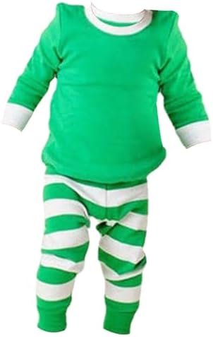 Christmas Boys Girls Velvet Outfits Kids Patchwork Striped Pant Set Toddler Xmas