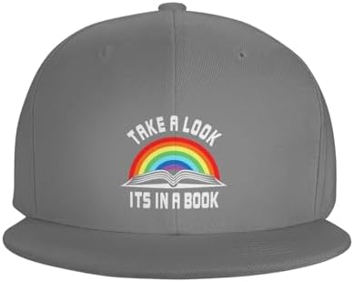 Take A Look Its In A Book Trucker Hat Fashion Flat Bill Adjustable Baseball Cap