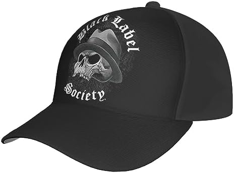 Black Rock Label Baseball Cap Adjustable Sun Hat for Men Women