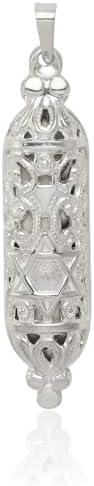 925 Sterling Silver Mezuzah Scroll Jewelry Pendant Israel Charm