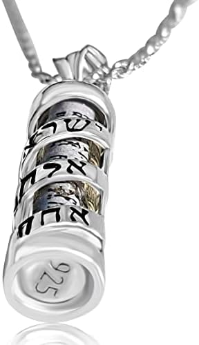 NanoStyle Mezuzah Necklace 20 Inch Sterling Silver Chain