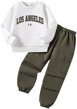 Toddler Boys Style Pants Set with Letter Print