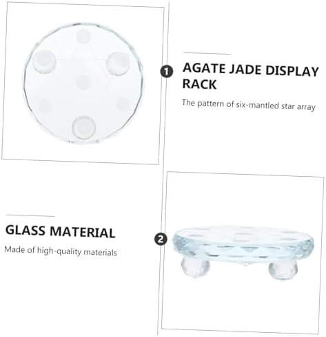 Happyyami Glass Seven-Star Crystal Display Tray for Jewelry Home Decor