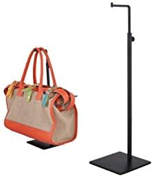 Adjustable Metal Handbag Rack Black Stand