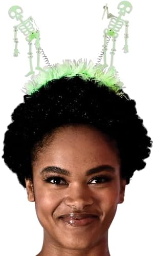 Light Green Dangling Glow Skeleton Headbopper - 1 Pc