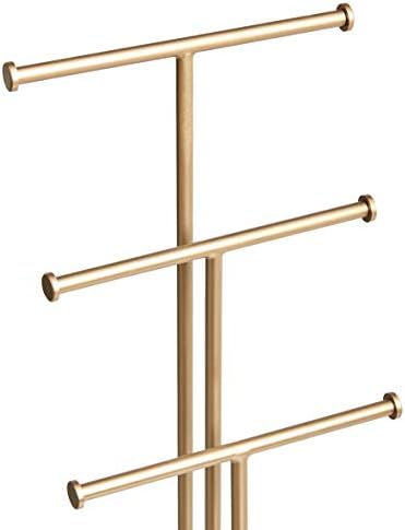 Amazon Basics Four-Tier Jewelry Tree Stand - White Brass