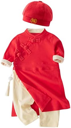 LXKIKMM Baby Girl New Year Red Romper Costume