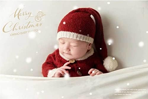 Vomdrok Newborn Christmas Hat and Romper Set