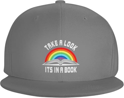 Take A Look Its In A Book Trucker Hat Fashion Flat Bill Adjustable Baseball Cap