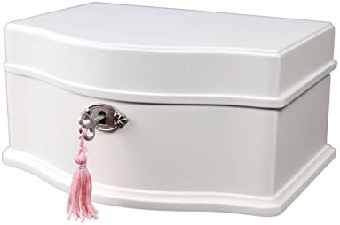 Elle Jewelry Box Wind-Up Music Box with Lock and Mirror