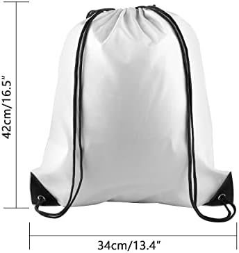 PLULON 25 Pcs White Drawstring Gym Bags