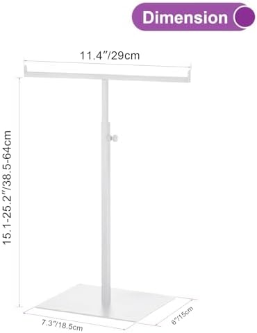 Vietrey T Shaped Purse Display Stand - White