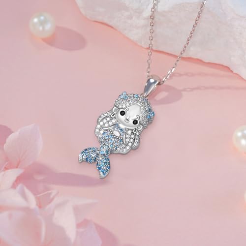 Elegant Mermaid Necklace 925 Sterling Silver