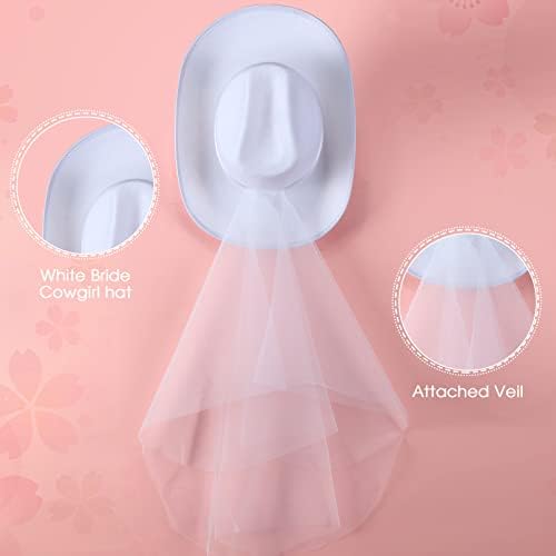 Unittype 12 Pcs Women Cowgirl Cowboy Hats Bachelorette Bridal Costume Accessories