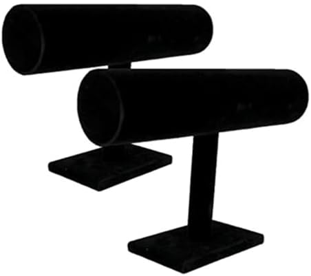Comelyjewel Set of 2 Black Velvet Bracelet Holder