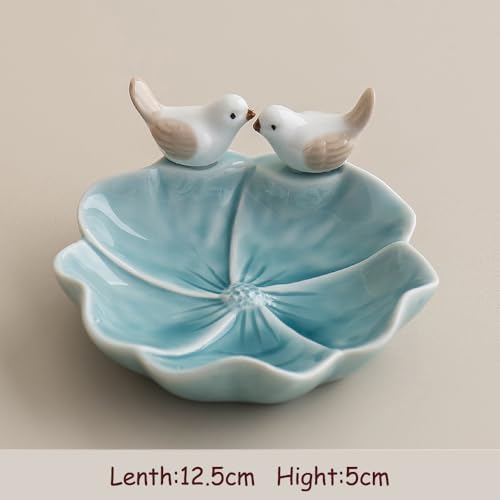 Lotus Ceramic Trinket Dish for Earrings Rings Keys