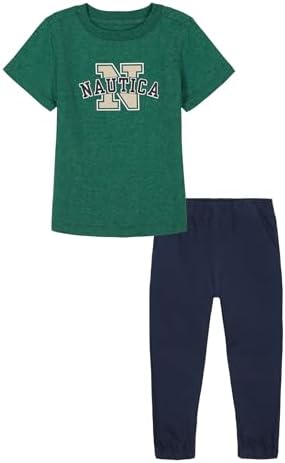 Nautica Boys 2pc Knit Tee and Woven Pant Set