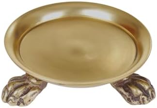 FlexAura Plated Brass Clawfoot Candle Tray