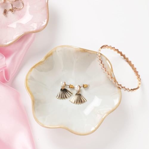 Binoster Ceramic Jewelry Dish Leaf Tray Key Holder
